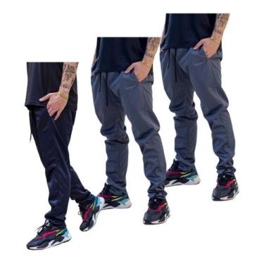 Imagem de Kit 3 Calças Homem Estiloso Esportiva Flanelada Inverno 075 - J94 Conf
