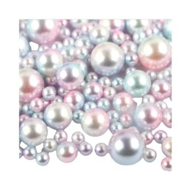 Imagem de Contas De Pérola ABS Sem Furo 3-10mm 360pcs DIY Joias Arte De Unhas Pr