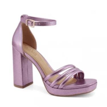 Imagem de Sandália Feminino Ramarim Andressa Suita 22-58502, Ametista, 36