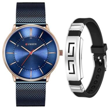 Imagem de Relógio Masculino Curren Ultra Fino Metálico + Pulseira-Masculino