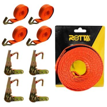 Imagem de Kit 4 Cinta Catraca Amarração 800kg 3M Carreta Moto JetSki Caminhão Carro Reboque Picape Van Caminhonete