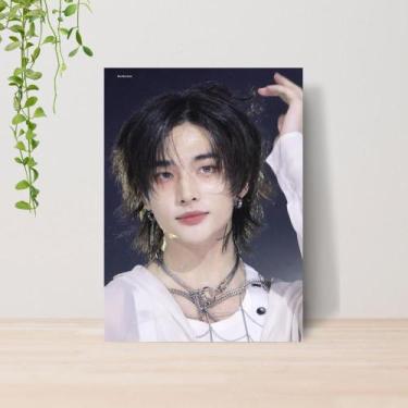 Imagem de Quadro Hyunjin Stray Kids Kpop A4  Placa MDF 10 - Lomi Art