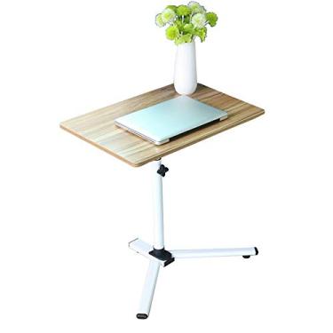 Imagem de Mesa portátil para laptop, sofá, mesa de cabeceira, mesa de cabeceira, altura ajustável, móvel, resistente, suporte para computador, mesa com rodas