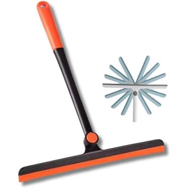 Imagem de Rodo Multiuso Vidros Box Janelas Pia Carros Mesas Espelhos Rotação 360° Preto Premium