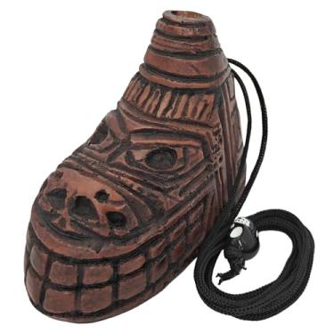 Imagem de Asteca Apito da Morte 125+ decibéis grito mais alto, som humano autêntico para pegadinhas, coleção de terror e rituais - cobre vermelho