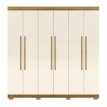 Imagem de Guarda-roupa Alto 6 Portas 2 Gavetas Norway Nature-champagne