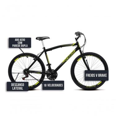 Imagem de Bicicleta Cazelle Cb 500, Aro 26 Comum Natural, 36 Raias, 18 Marchas, Freios V-brake E Suporte De Guidão Down Hill Colli