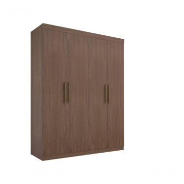 Imagem de Guarda Roupa 4 Portas 3 Gavetas Sem Pés Colibri Plus - D' Doro Castanho