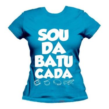 Imagem de Camiseta Feminina Baby Look Estampa Samba Pagode Batucada Algodão Casu