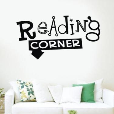 Imagem de Adesivo de parede Reading Corner Creative PVC 30x56cm - yiweisai