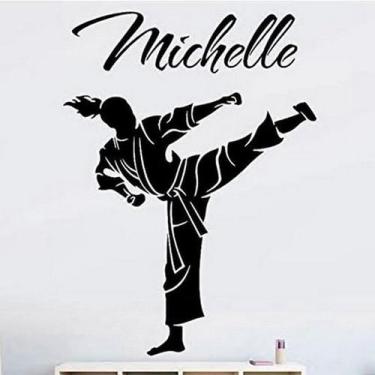 Imagem de Adesivo de parede Martial Arts Karate Kung Fu personalizável 56x76cm -
