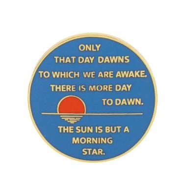Imagem de Brooch Pin Inspirational Quote Round Enamel Badge Sun 3 cm - yiweisai