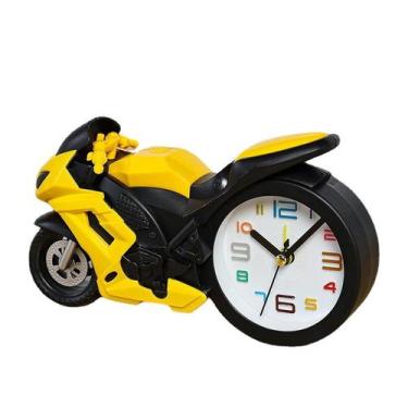 Imagem de Despertador Creative Yellow Motorcycle para crianças - yiweisai