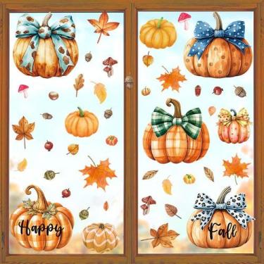 Imagem de Adesivos de parede Fall Pumpkin Thanksgiving 20x30cm PVC - yiweisai