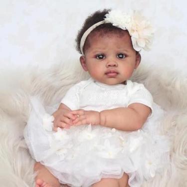 Imagem de Reborn Baby Doll iCradle 24 Garota afro-americana realista