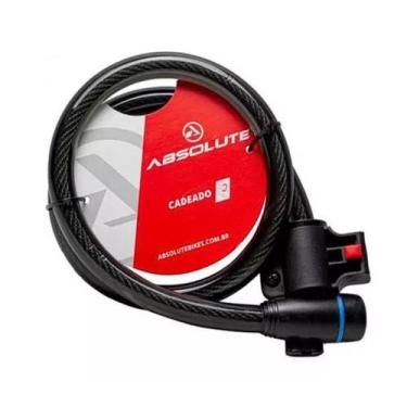 Imagem de Corrente Cadeado Trava Bicicleta Espiral Absolute 1,0MX18MM