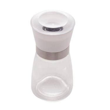 Imagem de Moedor De Tempero Em Vidro Com Tampa Branca 170ml - LYOR