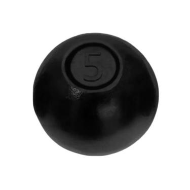 Imagem de Bola de Arremesso BATF5A Treinamento Funcional Ferro Fundido 5kg Preto Anilhas Fitness