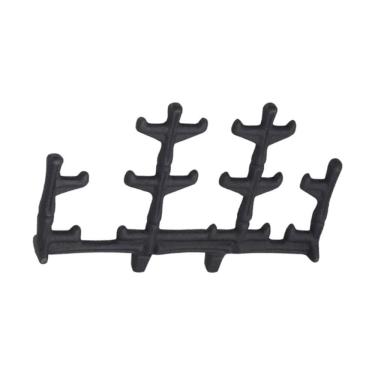 Imagem de Porta Espetos para Churrasqueira 27x16cm Suporte e Guia para Espetos de Metal em Brasa Libaneza