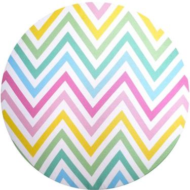 Imagem de Kit 4 Capas para Sousplat Zigzag Alegria 35cm Poliéster Reutilizável para Mesa Rosa Maison Charlo
