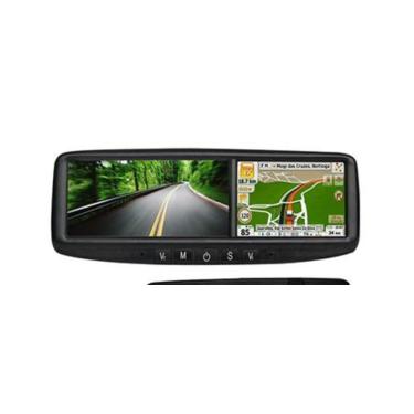 Imagem de Espelho Retrovisor com Monitor para Carro OM43GPS-C 4,3 Polegadas com GPS Bluetooth e Câmera de Ré Orbe do Brasil