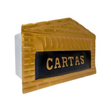Imagem de Caixa de Correio Tijolinho Aço Carbono 12x25x12cm para Cartas com Suporte Cinza Brassol