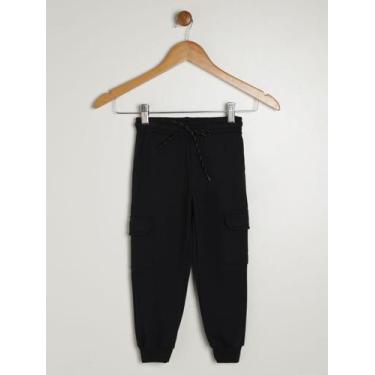 Imagem de Calça Moletom Cargo Infantil Para Menino- PRETO - Pakka Boys, Preto, 8