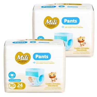 Imagem de Fralda Descartavel Infantil Love & Care Premium Pants XG Cintura Elastica 360o 2 Pacotes 48 Unidades Mili