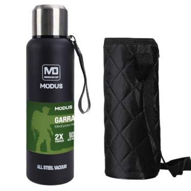 Imagem de MODUS Garrafa Térmica De Aço Inox Com Copo Portátil E Bolsa 1500ML