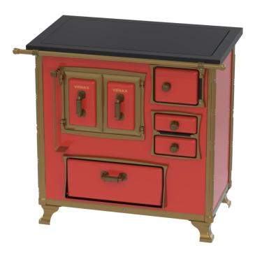 Imagem de Fogao a Lenha Venax GII n 1 Renaissance Premium Vermelho SE
