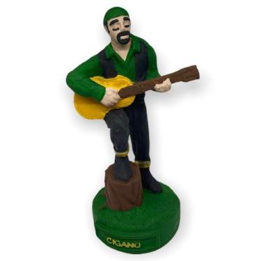 Imagem de Escultura Cigano Verde 10 cm em Resina - Lua Mística - 100% Original -
