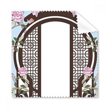 Imagem de Pano de limpeza de porta de flor azul da cultura chinesa limpador de óculos 5 peças