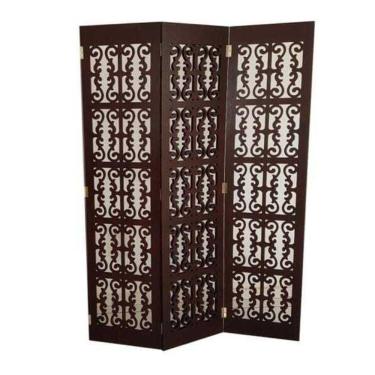Imagem de Biombo 3 Folhas 129X180cm Mdf Modelo 2 Rustico Vazado