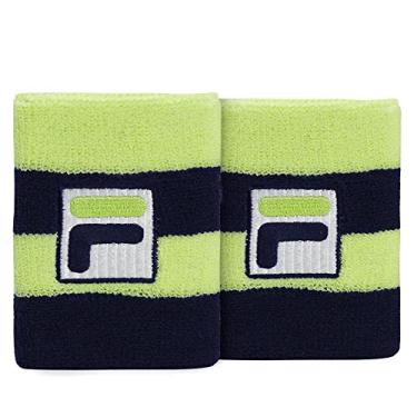 Imagem de Munhequeira Fila Beach Longa com 02 Unidades 4x4 Marinho e Limão