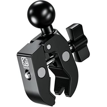Imagem de BRCOVAN Base de suporte de braçadeira de guidão de liga de alumínio com esfera de TPU de 2,5 cm a 5 cm de diâmetro, compatível com suportes RAM tamanho B braço de soquete duplo e suporte de celular para motocicleta