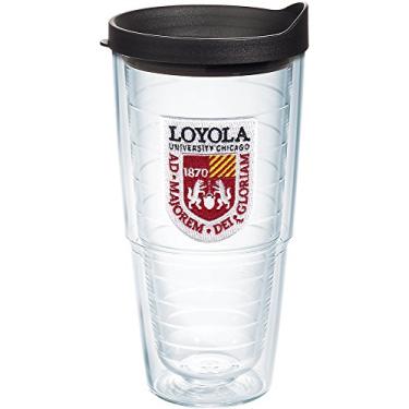 Imagem de Tervis Loyola University Chicago Ramblers Feito nos EUA Copo isolado de parede dupla, 700 ml, Transparente