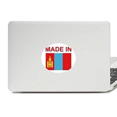 Imagem de Adesivo de vinil Made in Mongólia Country Love com emblema para laptop e notebook