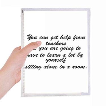 Imagem de You Need To Study By Yourself Caderno com citações soltas diário recarregável artigos de papelaria