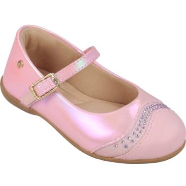 Imagem de SAPATILHA MENINA PAMPILI BAILARINA ROSE HOLOGRÁFICO 188606 Cor:Rosa;Tamanho:30