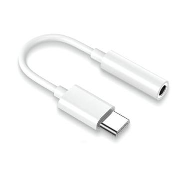 Imagem de Cabo Adaptador Usb C X Fone Ouvido P2 Samsung Branco Joyroom