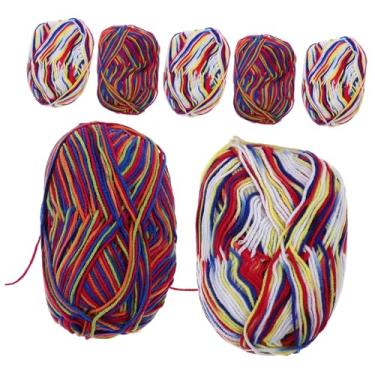 Imagem de Operitacx 21 Peças cobertores de lã novelos de lã fio faça você mesmo fio de bordado de tricô macio leite crochê fio de algodão fio de tricô espessura média meada fio vermelho
