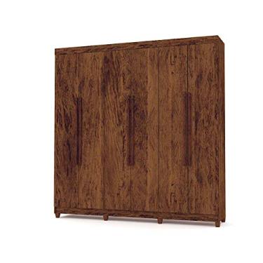 Imagem de Guarda Roupa Casal Móveis Vila Rica Elegance 6 Porta Imbuia Rústico