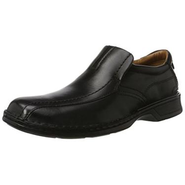 Imagem de Sapato masculino Escalade Step Clarks, Black Leather, 8.5 M US