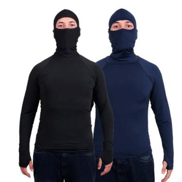 Imagem de Kit 2 Camisa Segunda Pele Masculina Térmica - USUP, Azul marinho, Pret
