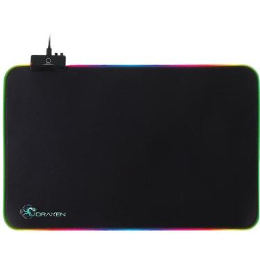 Imagem de MousePad Gamer DN41 300x450x4mm Preto RGB Mode - DRAXEN