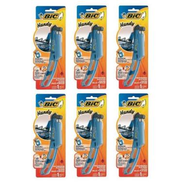 Imagem de Kit com 6 Acendedor Isqueiro Fogão Forno Fogareiro Bic Handy Multiuso 