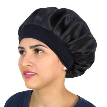 Imagem de Touca De Cetim Anti Frizz Com Faixa Dormir Conforto - Santa Clara, Tou
