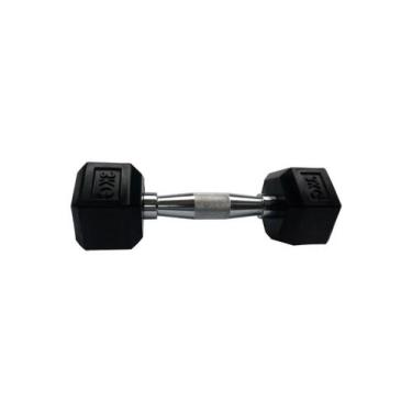 Imagem de Halteres Sextavado Injetado com Pegada Cromada 3,0Kg - ANILHAS FITNESS
