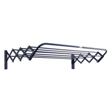 Imagem de Varal De Parede Sanfonado Pintura Eletrostática Azul Imperial - Seka F