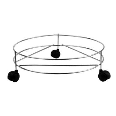 Imagem de Suporte para Botijão de Gás 5mm super reforçado com Rodinhas - ARAMEFE